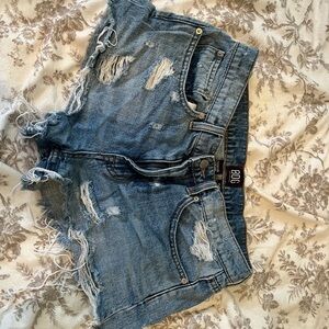 BDG Blue Jean Shorts High-Waisted Distressed